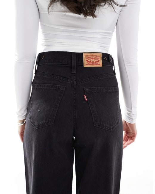 Levi's Black Cinch Waist baggy Jeans