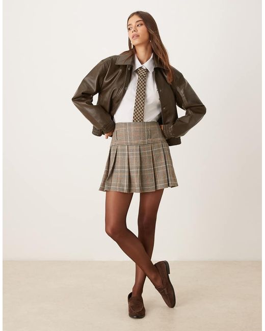 Threadbare Brown Faux Leather Bomber Jacket