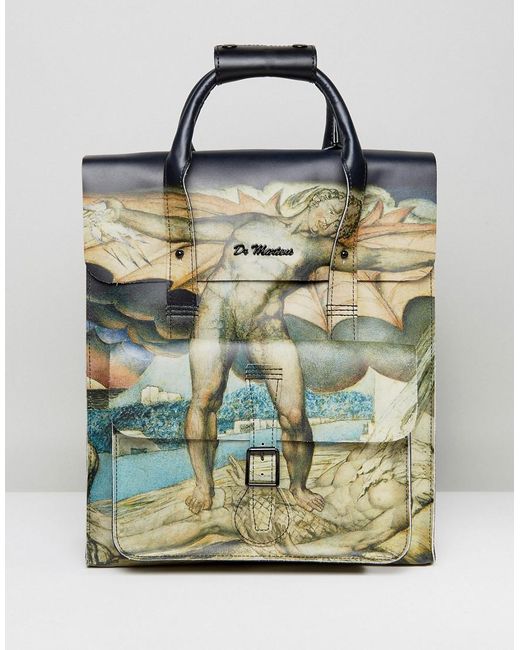 Dr. Martens Multicolor Leather Backpack William Blake Print for men