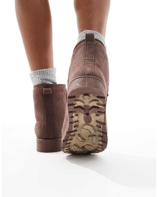 SEQWL Brown Cosy Ankle Boots