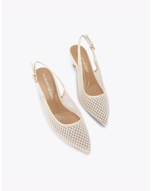KG by Kurt Geiger White Tilly Heeled Shoes