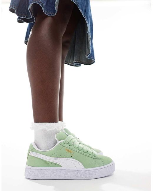 PUMA Suede Xl Trainers in Green Lyst UK