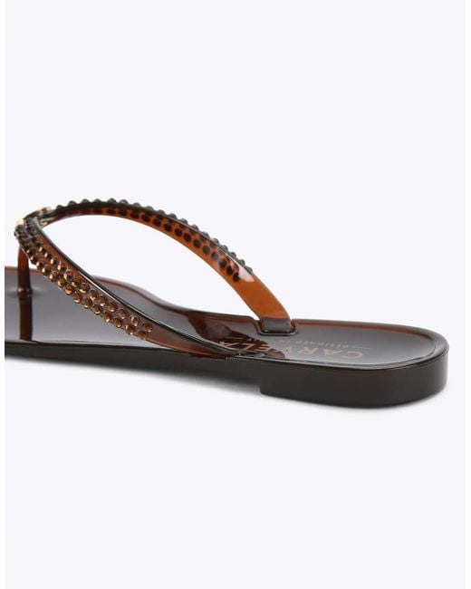 Carvela Kurt Geiger White Arena Jewel Sandal Flat Sandals