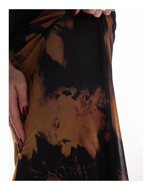 Falda larga color sepia con TOPSHOP de color Black