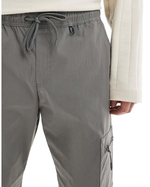 Jack & Jones Gray Relaxed Utility Cargo for men