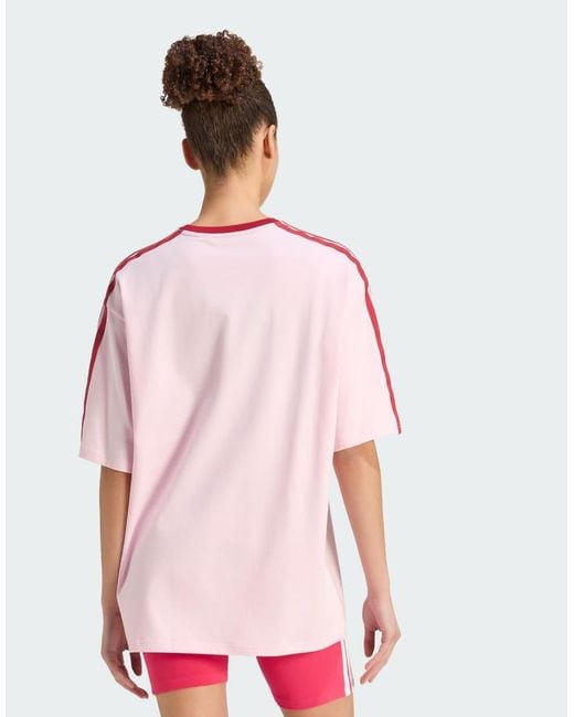Adidas Originals Red Adidas Sportswear Lux Tiro Loose Graphic T-Shirt