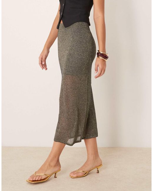 Jupe transparente avec jupon - anthracite métallisé Abercrombie & Fitch en coloris Natural