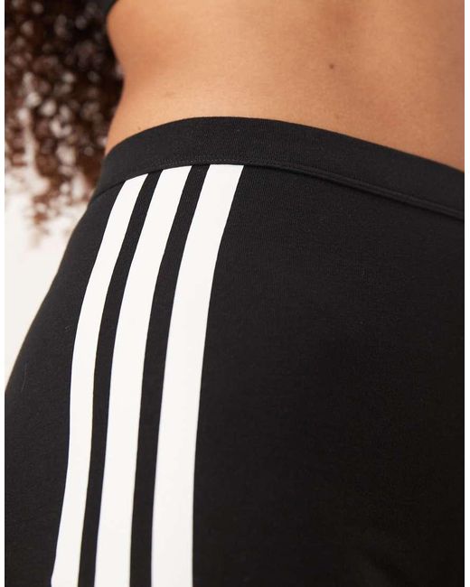 Adidas Black Short Pant With Printed Logo Detail
