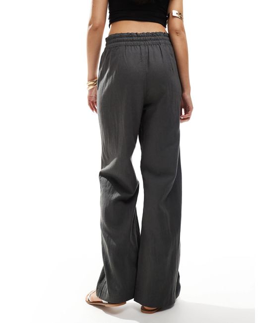 Hollister Black – weite hose aus leinen