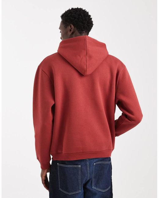 ASOS Red Essentials Relaxed Fit Hoodie for men
