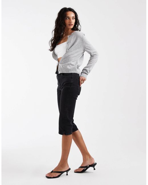 ASOS Black Capri Jean With Front Pockets