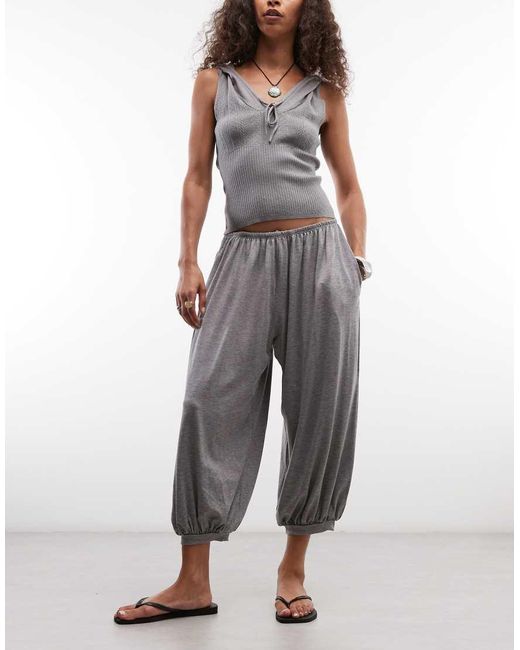 Weekday Gray Balloon Fit Bloomer Trousers