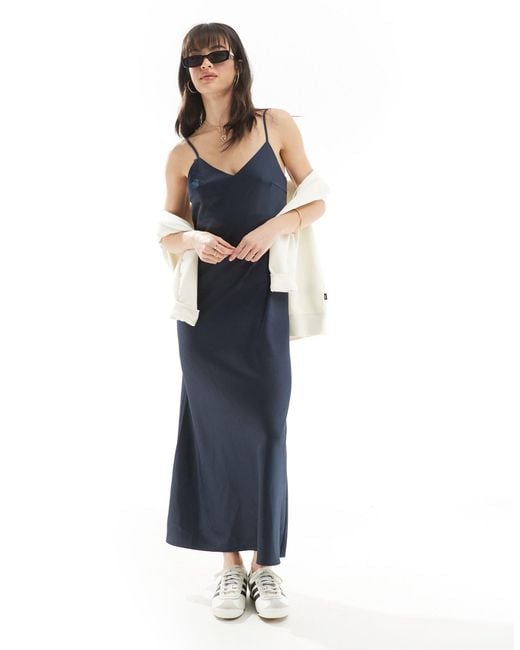 SELECTED Blue Femme Satin Slip Dress