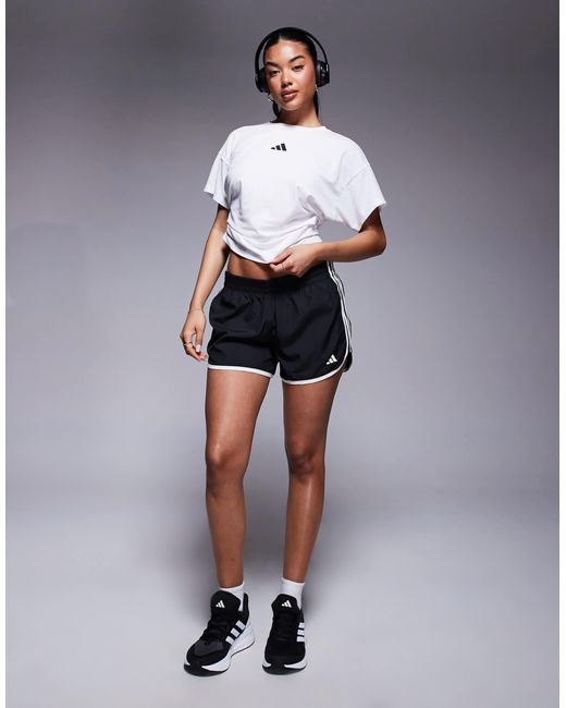 Adidas Originals White Adidas Training Power Twist Back T-shirt