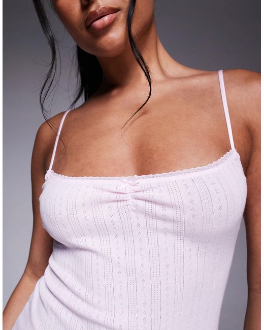 Oh Polly Purple Lounge Jersey Cami Mini Dress