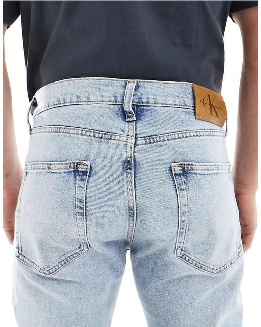 Calvin Klein Blue Standard Straight Jeans for men