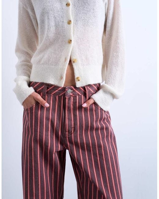 TOPSHOP White Barrel Jean