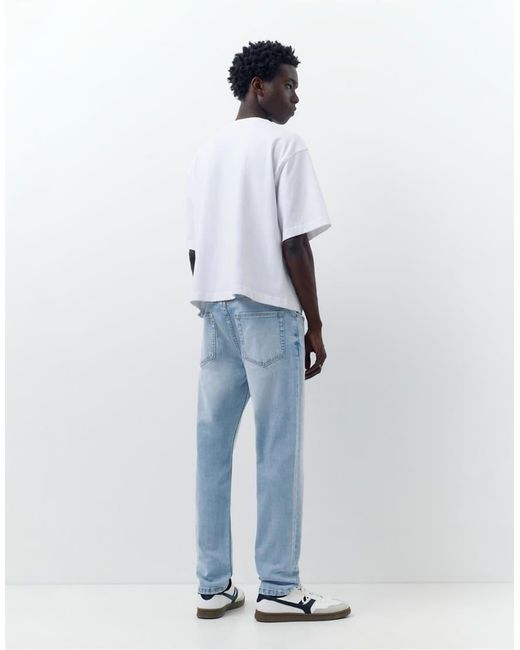 Pull&Bear Blue Slim Fit Jeans for men