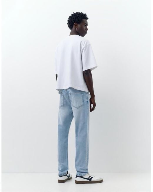 Pull&Bear Blue Slim Fit Jeans for men