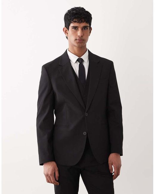 ASOS Black Slim Suit Blazer for men