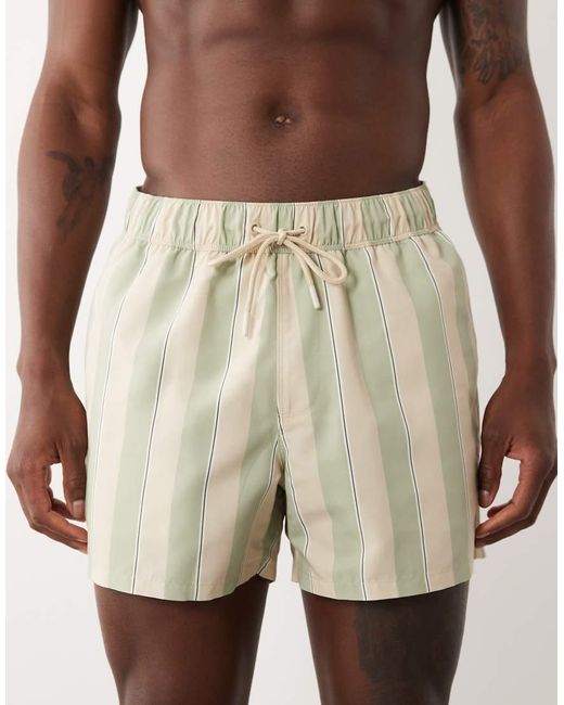 ASOS Brown Mid Length Swim Shorts for men