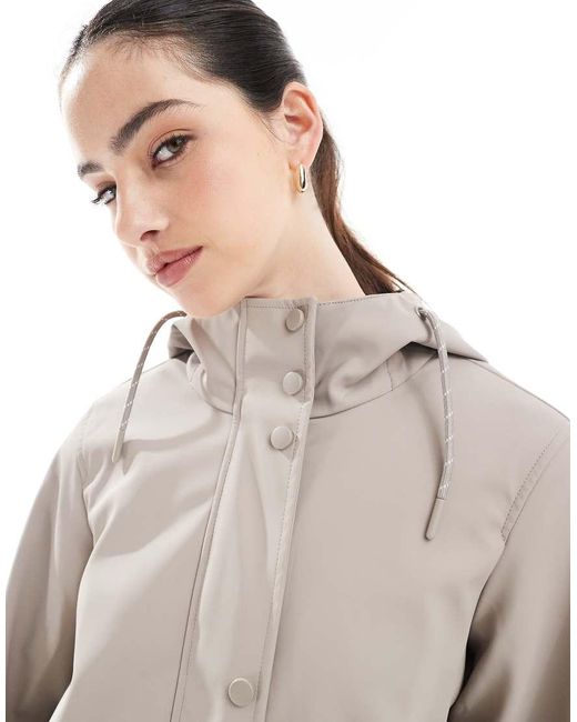Vero Moda Natural Hooded Rain Jacket