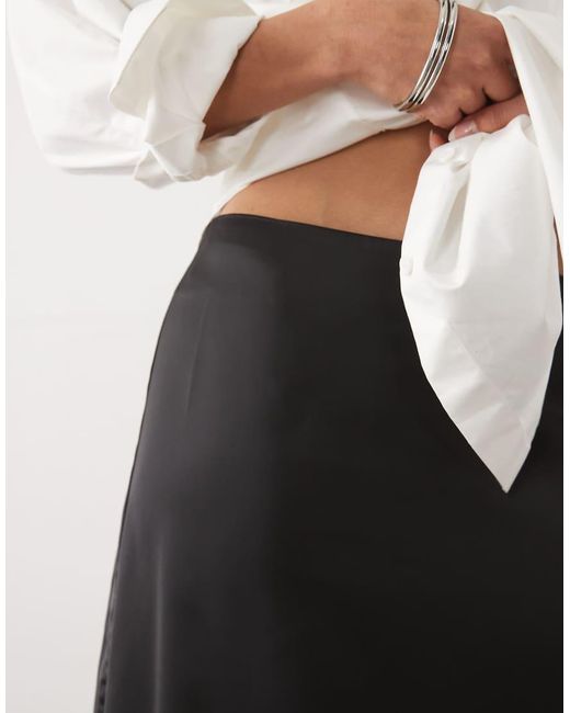 Jdy White Lace Details Satin Maxi Skirt