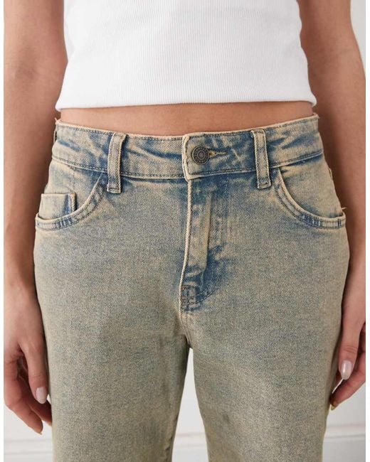Noisy May Natural Yolanda Mid Rise Straight Leg Jeans