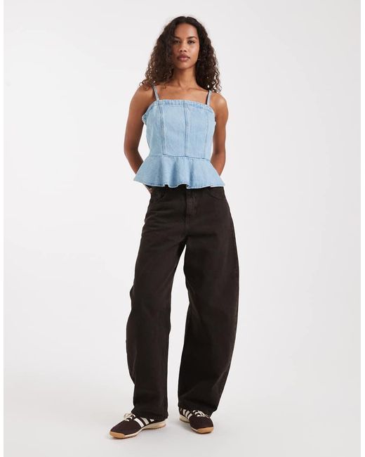 Levi's Blue Denim Peplum Cami