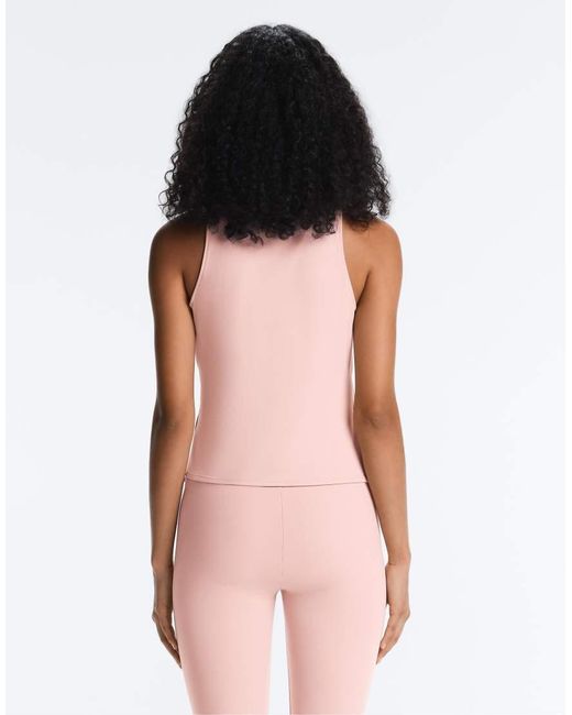 Oysho Pink Cross-over Sleeveless Comfortlux T-shirt
