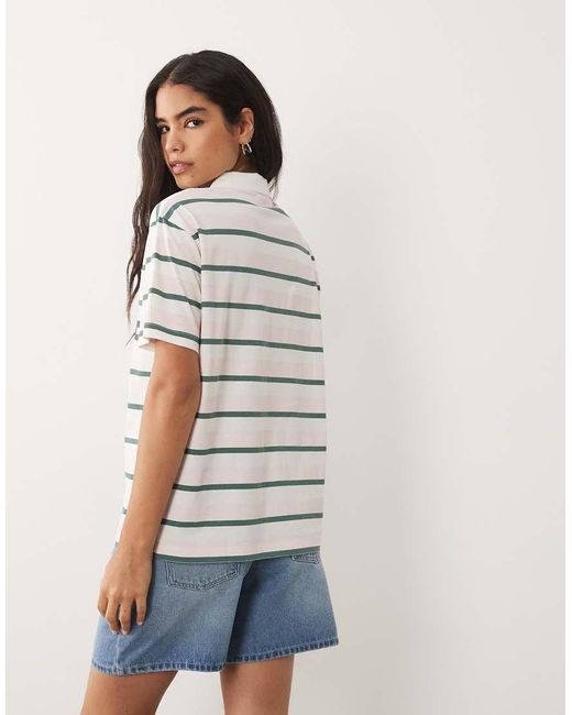 The Frolic White Exclusive Collared Graphic Front Football Jersey T-Shirt