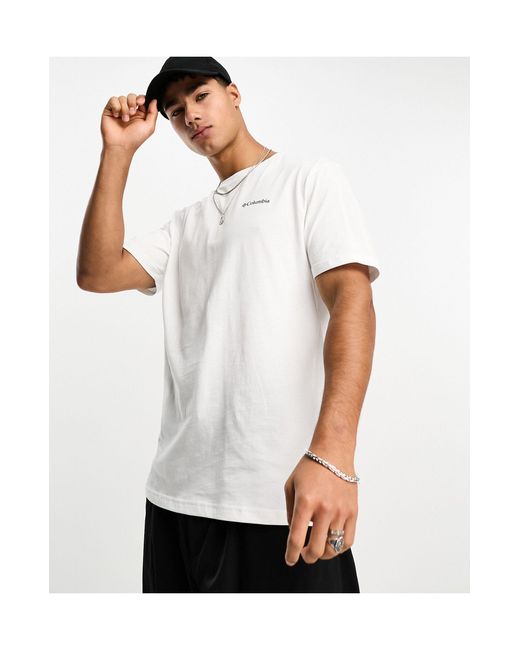 Barton springs - t-shirt bianca con stampa sul retro di Columbia in White da Uomo