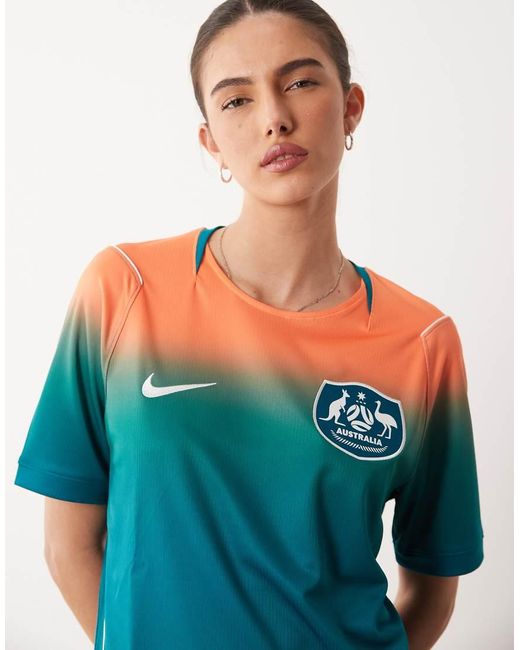 Nike Football Blue Nike Australia World Cup 26 Away Jersey for men