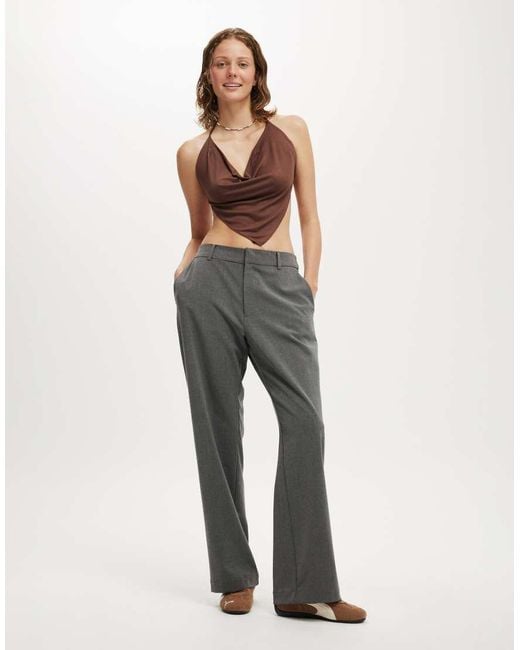 Cotton On Brown Jordie Slinky Cowl Neck Halter Top