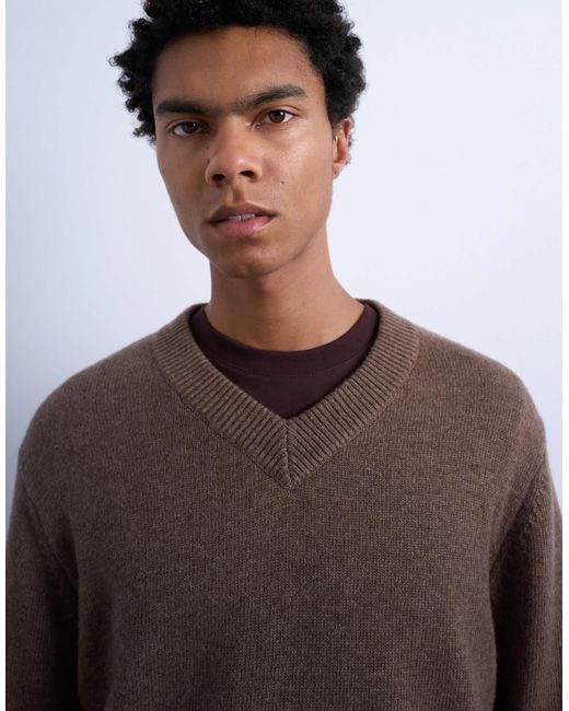 Topman – regular-fit-pullover in Brown für Herren