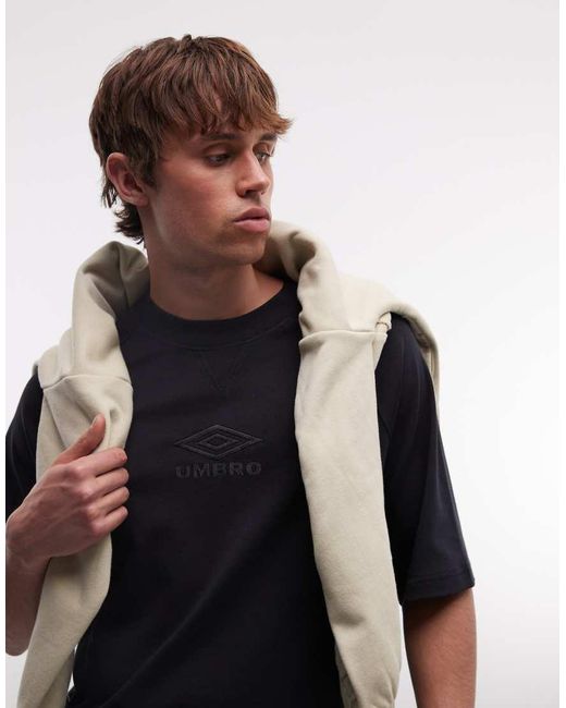 Umbro Black Iconic Boxy Oversized T-shirt for men