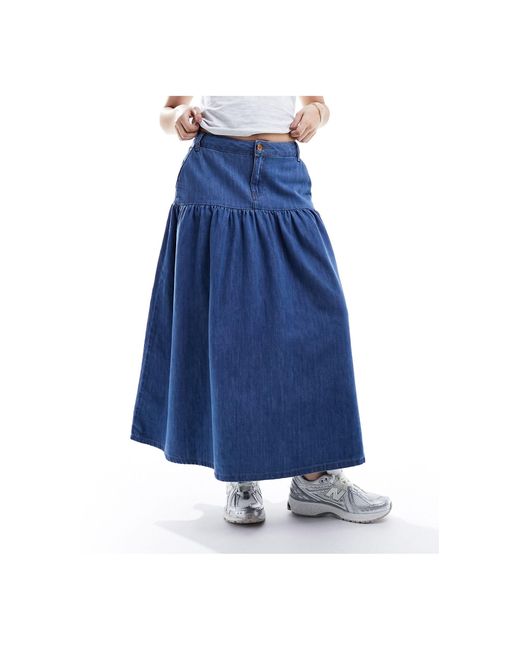 Nobody's Child Blue Bamber Full Denim Skirt