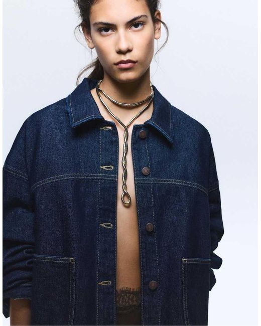 Pull&Bear White Bendable Metallic Necklace