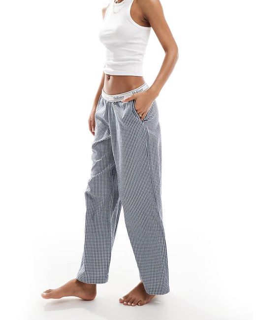 Hollister Blue Low Rise baggy Pyjama Bottoms