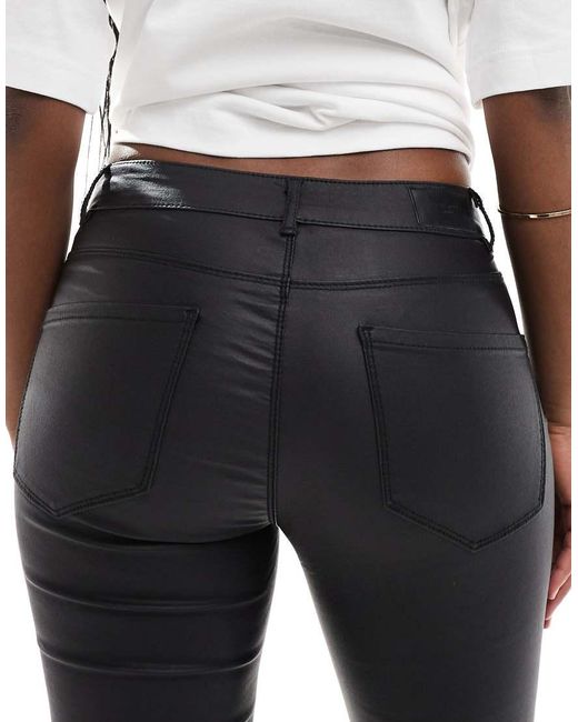 Vero Moda Black Skinny Coated Jeans