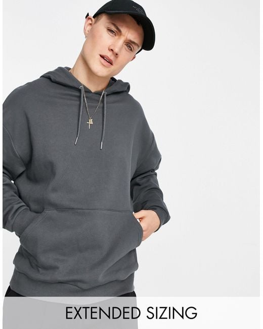 Sudaderas Con Y Sin Capucha Hombre | Collusion Sudadera Extragrande Con  Capucha En Antracita De Carbón ~ YatakBurda