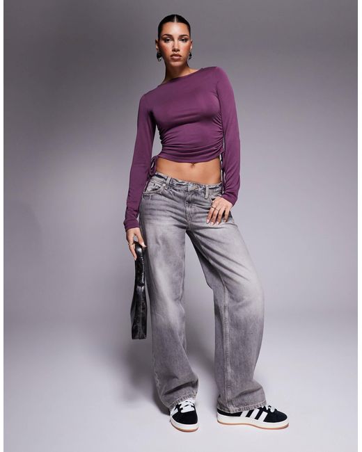 ASOS Purple – langärmliges, weiches oberteil