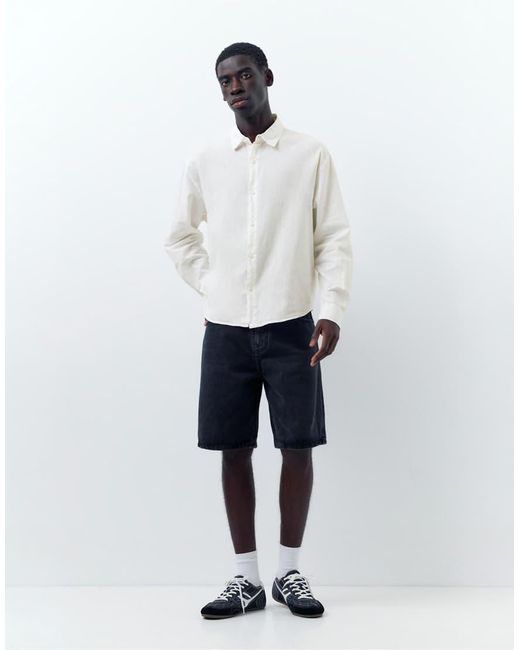 Camicia di Pull&Bear in White da Uomo