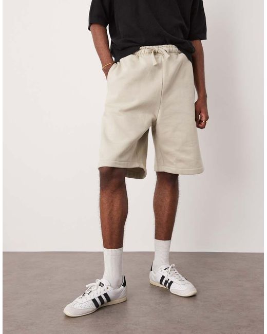 ASOS Blue Heavyweight Oversized Shorts 400gsm for men