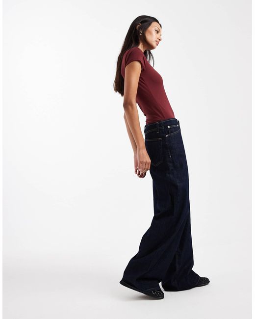 ASOS Red – figurbetonter, kurzärmliger body aus polyamid