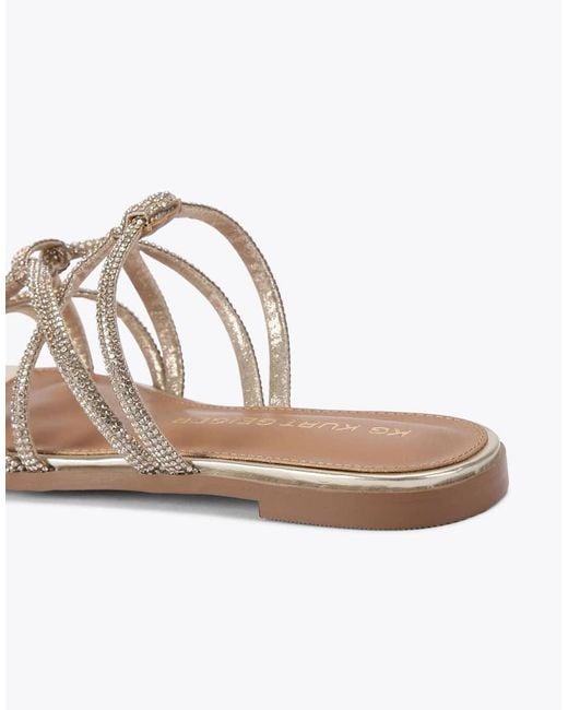 KG by Kurt Geiger White Perla Flat Sandals