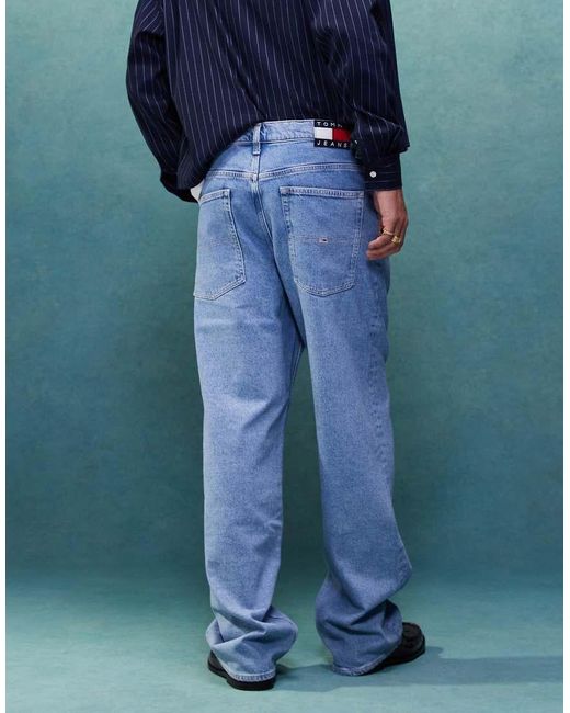 Vaqueros Holgados Con Lavado Claro Aiden De -Azul Tommy Hilfiger de hombre de color Blue