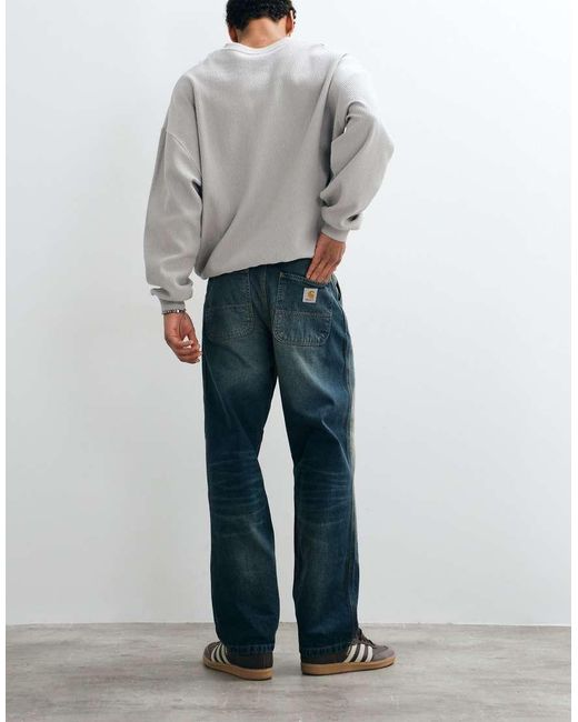 Carhartt Gray Simple Relaxed Straight Fit Jeans for men