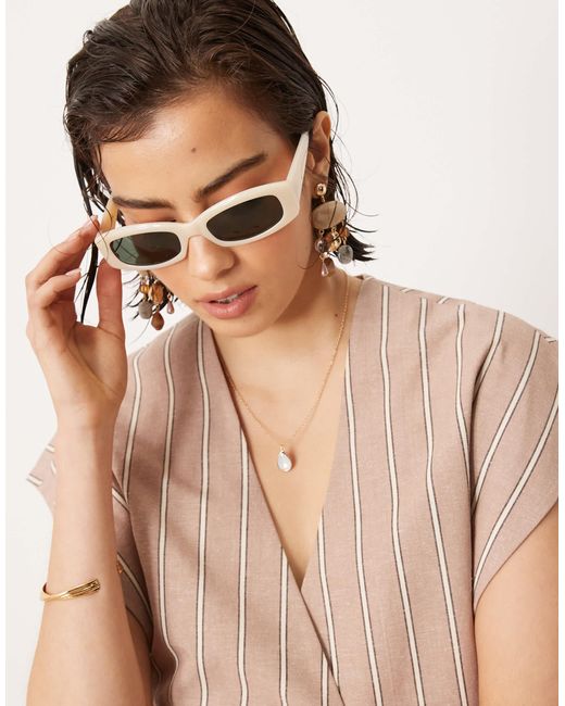Mango Natural – sonnenbrille mit rechteckigem gestell