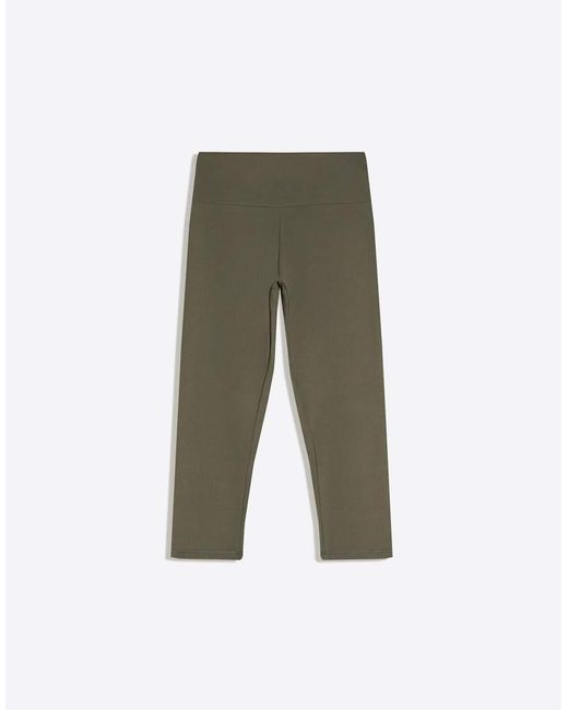 Bershka Natural Technical Fabric Capris